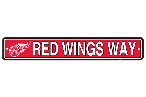 Detroit Red Wings Sign 4x24 Plastic Street Style