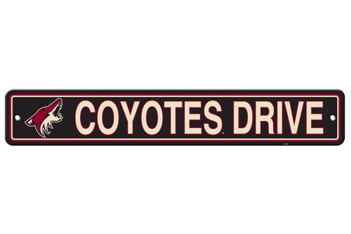 Arizona Coyotes Sign 4x24 Plastic Street Style