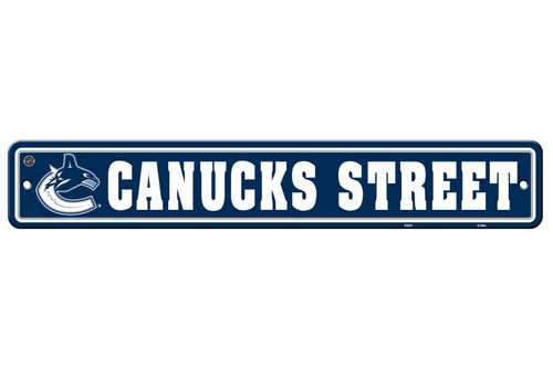 Vancouver Canucks Sign 4x24 Plastic Street Style