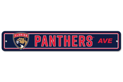 Florida Panthers Sign 4x24 Plastic Street Style