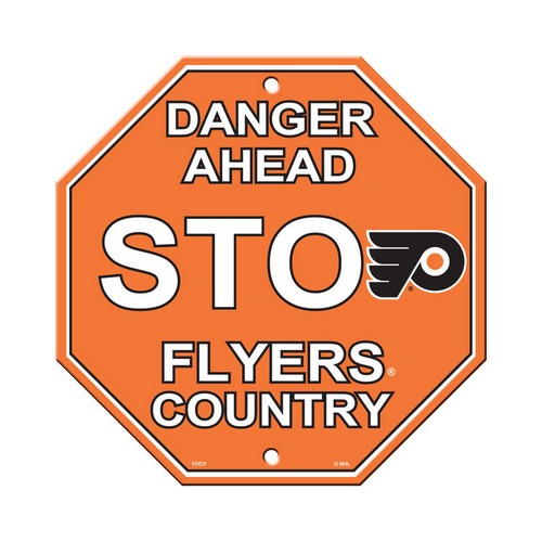 Philadelphia Flyers Sign 12x12 Plastic Stop Style