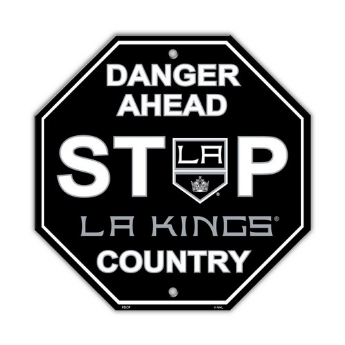 Los Angeles Kings Sign 12x12 Plastic Stop Style