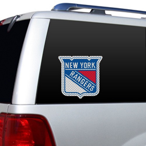 New York Rangers Window Film 12 Inch Die Cut