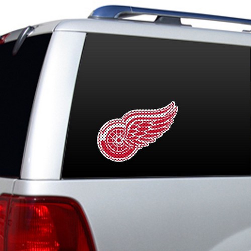 Detroit Red Wings Window Film 12 Inch Die Cut