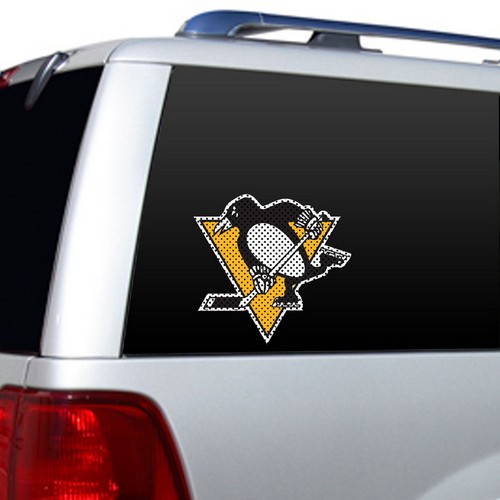 Pittsburgh Penguins Window Film 12 Inch Die Cut