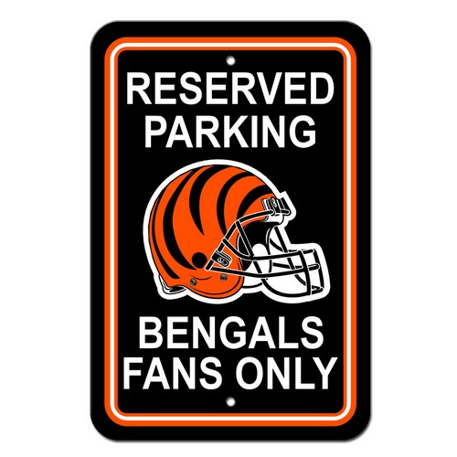 Cincinnati Bengals Sign - Plastic - Reserved Parking - 12 in x 18 in