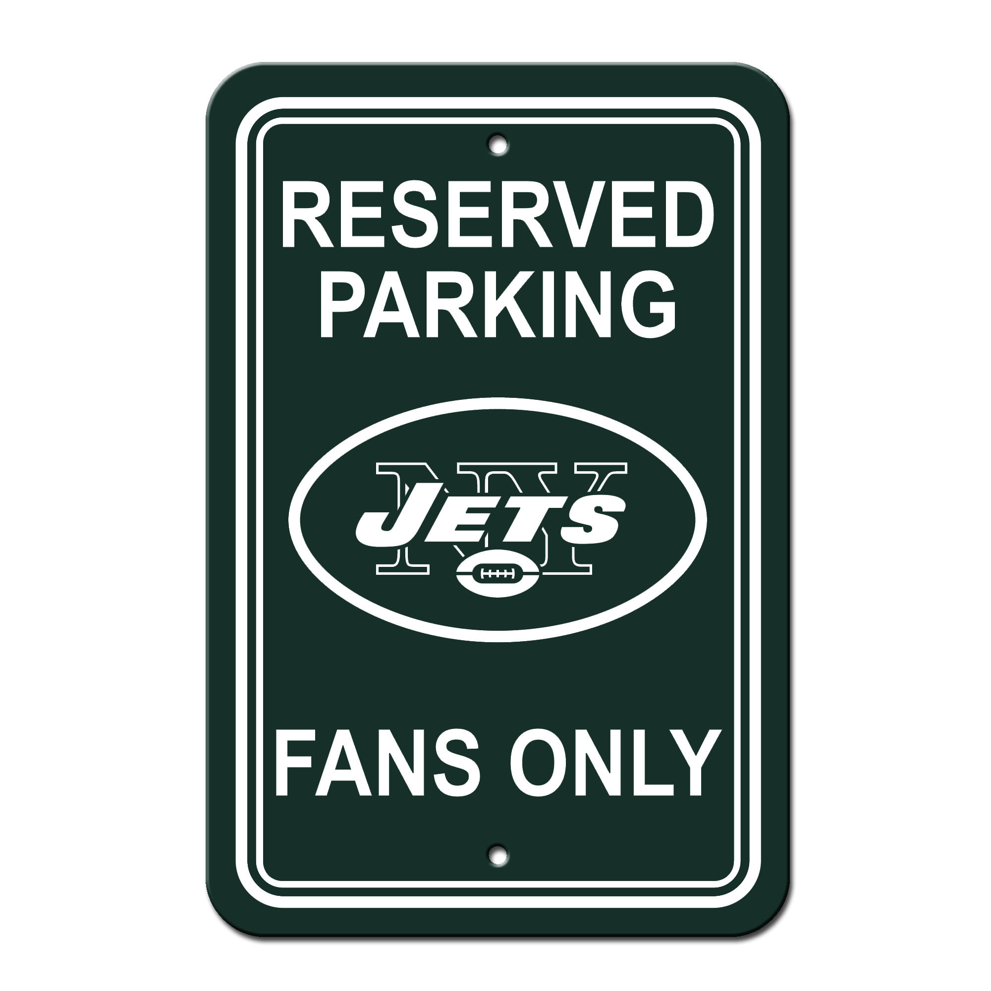 New York Jets Sign - Plastic - Reserved Parking - 12 in x 18 in