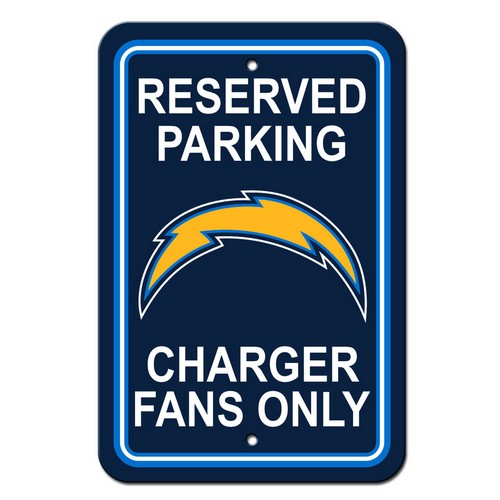 Los Angeles Chargers Sign 12x18 Plastic Reserved Parking Style