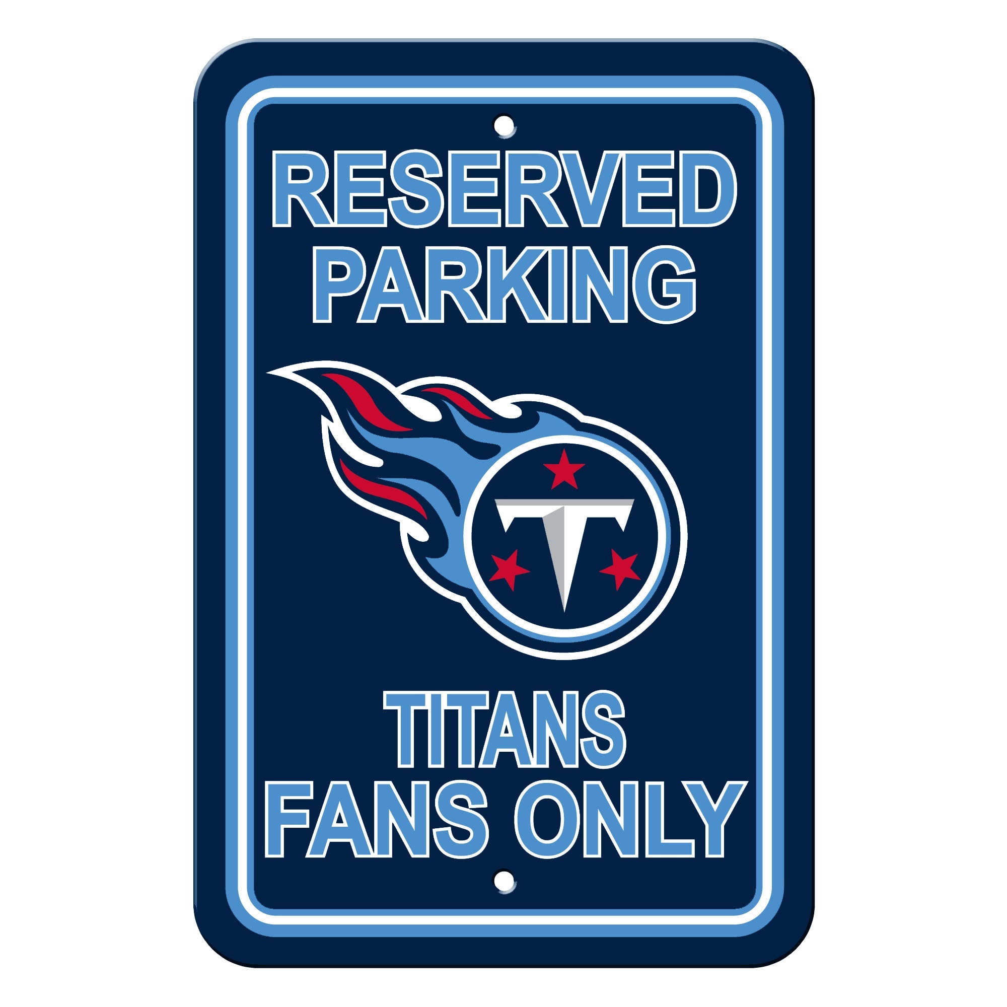 Tennessee Titans Sign 12x18 Plastic Reserved Parking Style