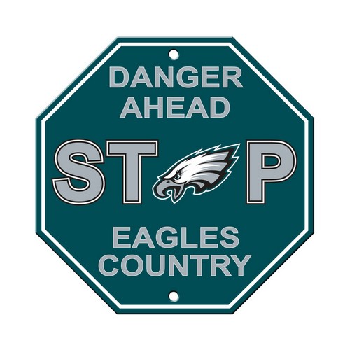 Philadelphia Eagles Sign 12x12 Plastic Stop Style