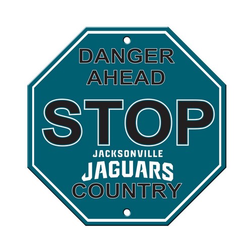 Jacksonville Jaguars Sign 12x12 Plastic Stop Style