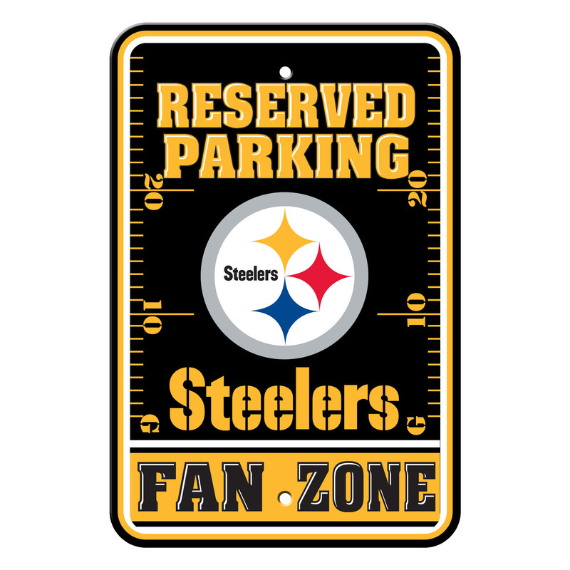 Pittsburgh Steelers Sign - Plastic - Fan Zone Parking - 12 in x 18 in