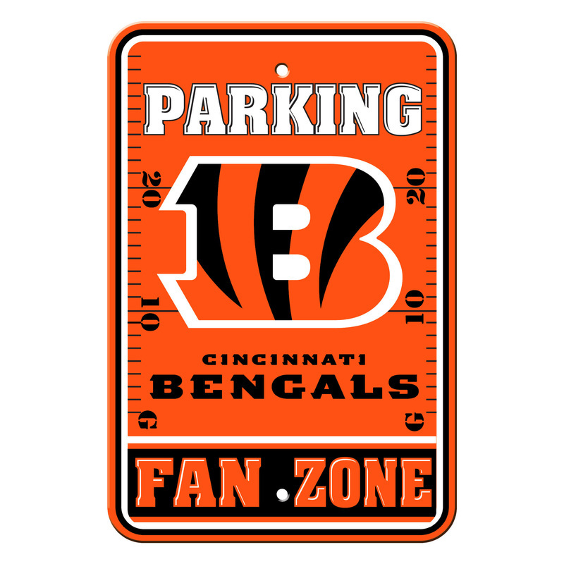 Cincinnati Bengals Sign - Plastic - Fan Zone Parking - 12 in x 18 in