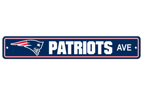New England Patriots Sign 4x24 Plastic Street Style