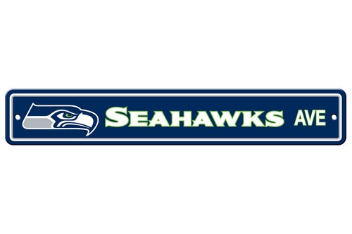 Seattle Seahawks Sign 4x24 Plastic Street Style