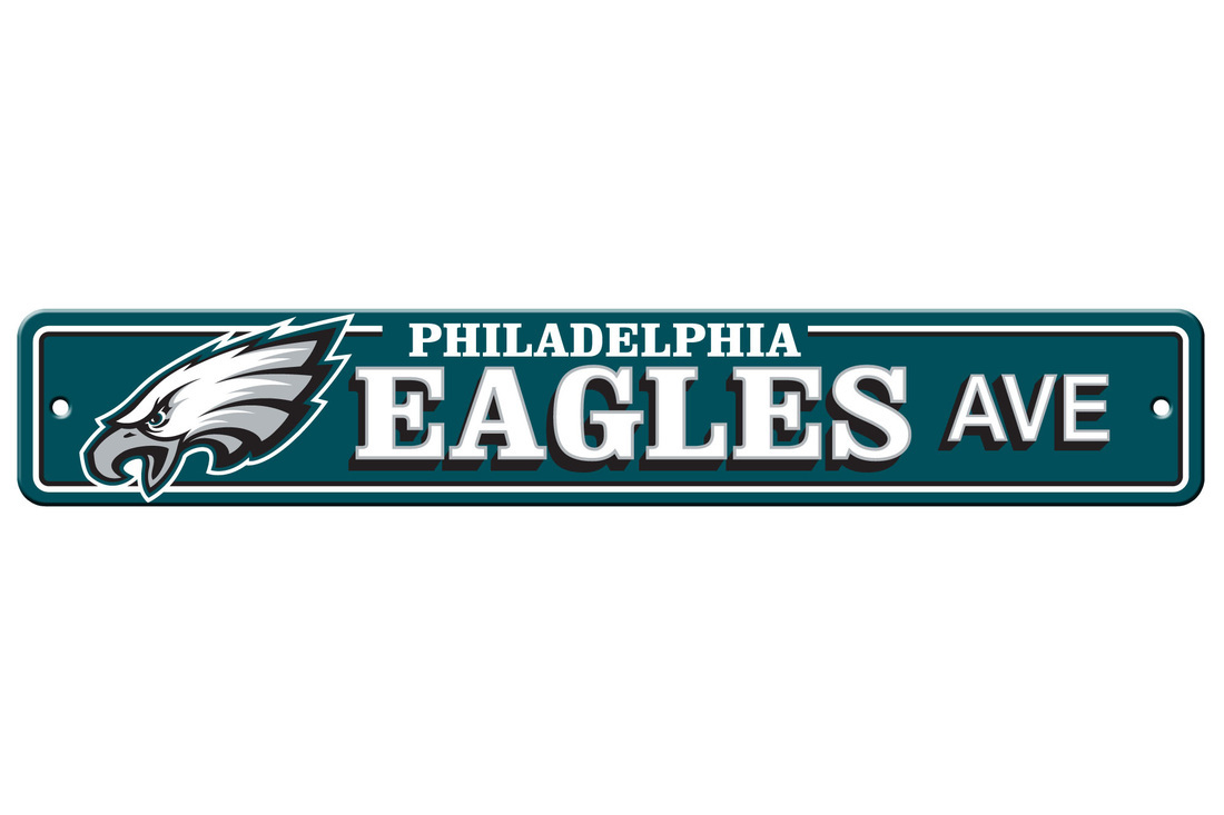 Philadelphia Eagles Sign 4x24 Plastic Street Style