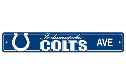Indianapolis Colts Sign 4x24 Plastic Street Style