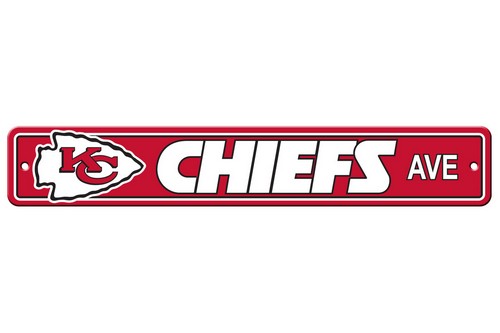 Kansas City Chiefs Sign 4x24 Plastic Street Style