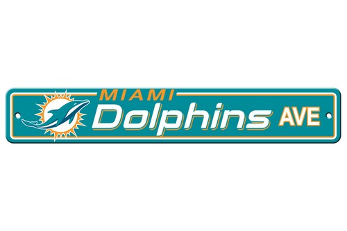 Miami Dolphins Sign 4x24 Plastic Street Style