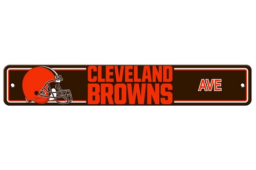 Cleveland Browns Sign 4x24 Plastic Street Style