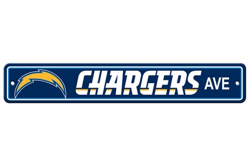 Los Angeles Chargers Sign 4x24 Plastic Street Style