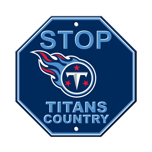 Tennessee Titans Sign 12x12 Plastic Stop Style