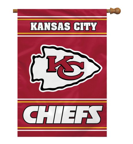 Kansas City Chiefs Banner 28x40 House Flag Style 2 Sided