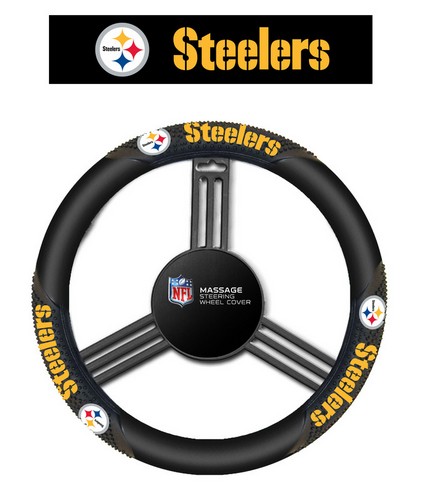 Pittsburgh Steelers Steering Wheel Cover - Massage Grip
