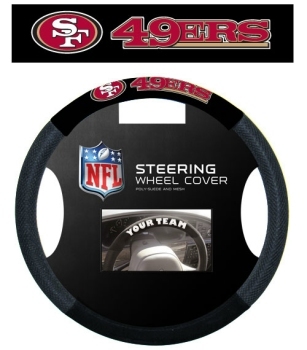 San Francisco 49ers Steering Wheel Cover Mesh Style