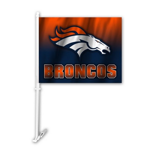 Denver Broncos Flag Car Style Ombre Design Design