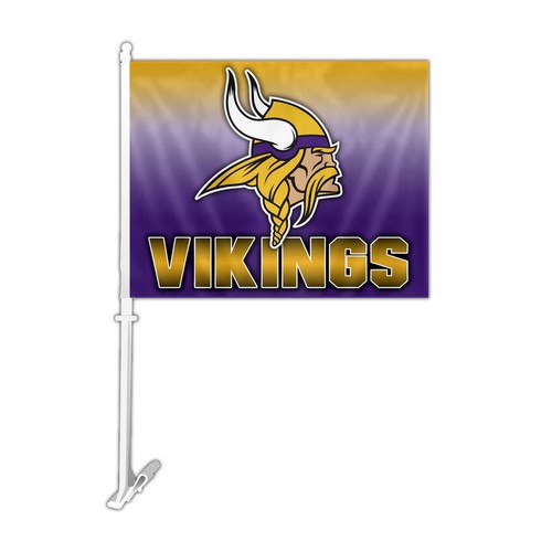 Minnesota Vikings Flag Car Style Ombre Design