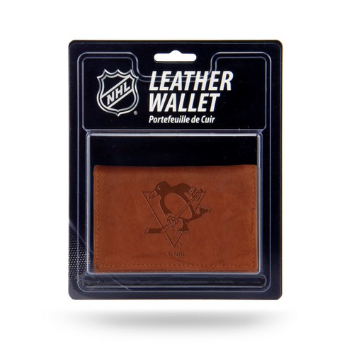 Pittsburgh Penguins Wallet Trifold Leather Embossed