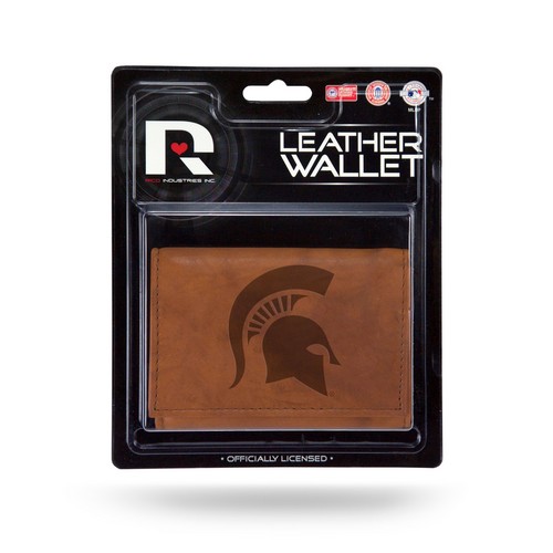 Michigan State Spartans Wallet Trifold Leather Embossed