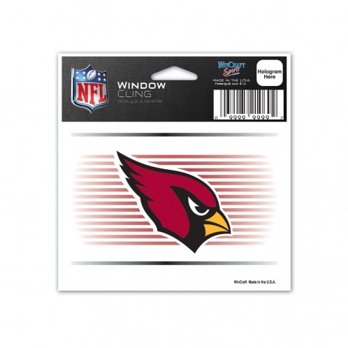 Arizona Cardinals Decal 3x3 Static Cling Style