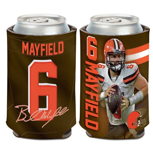 Wincraft Cleveland Browns Can Cooler 12oz Baker Mayfield Design Design