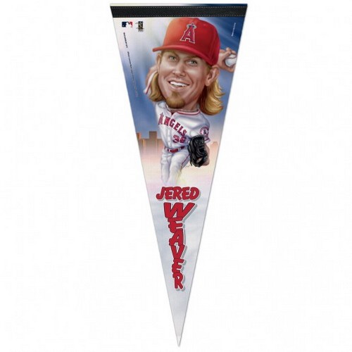 Los Angeles Angels Pennant 12x30 Premium Style Jared Weaver Design