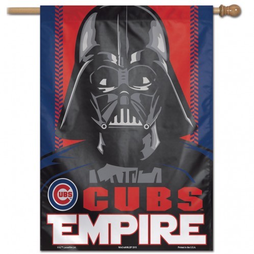 Chicago Cubs Banner 28x40 Vertical Star Wars Design