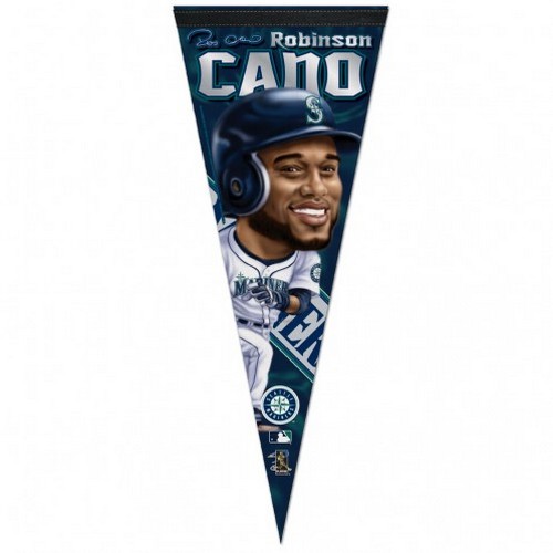 Seattle Mariners Pennant 12x30 Premium Style Robinson Cano Caricature Design