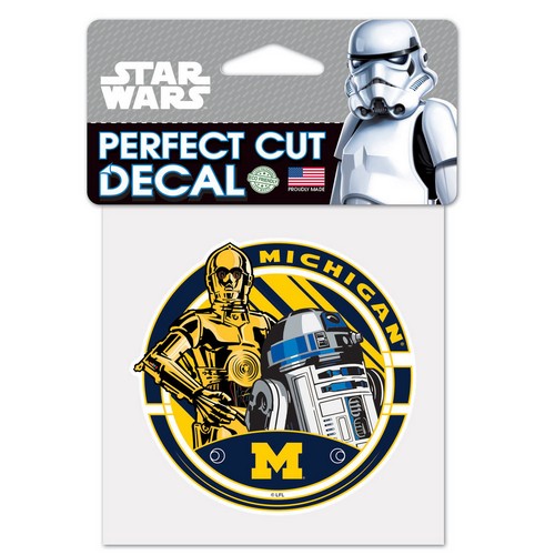 Michigan Wolverines Decal 4x4 Perfect Cut Color Star Wars R2D2