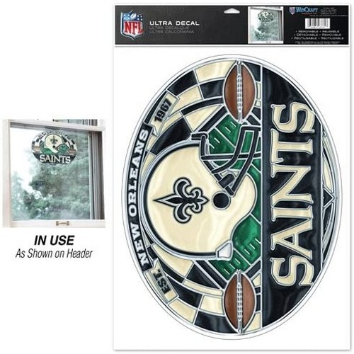 New Orleans Saints Decal 11x17 Multi Use stained Glass Style