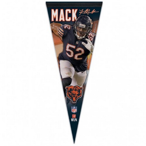 Chicago Bears Pennant 12x30 Premium Style Khalil Mack Design