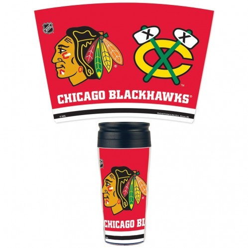 Chicago Blackhawks Mug 16oz Travel Contour Style