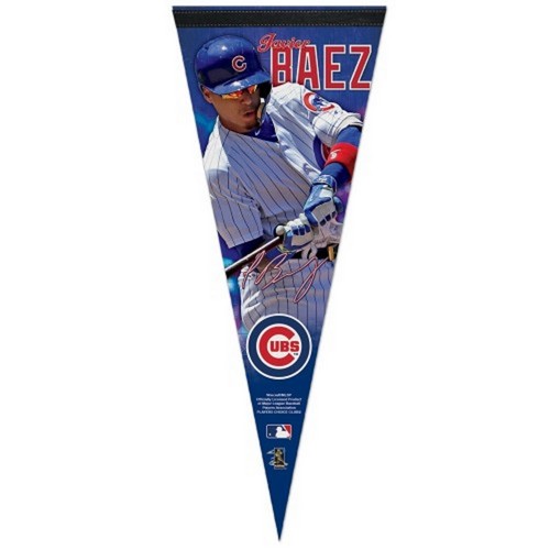 Chicago Cubs Pennant 12x30 Premium Style Javier Baez Design