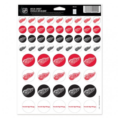 Detroit Red Wings Decal 8.5x11 Vinyl Sticker Sheet Mini Decals