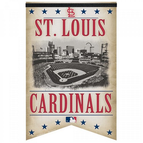 St. Louis Cardinals Banner 17x26 Pennant Style Premium Felt Stadium Design
