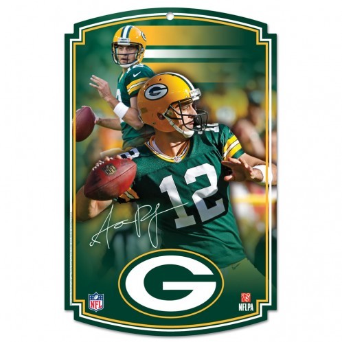 Green Bay Packers Sign 11x17 Wood Sign Aaron Rodgers Design