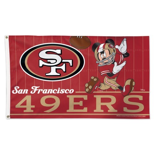 San Francisco 49ers Flag 3x5 Deluxe Style Disney Mickey Mouse