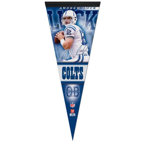 Indianapolis Colts Pennant 12x30 Premium Style Andrew Luck Design