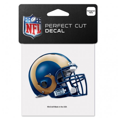 Los Angeles Rams Decal 4x4 Perfect Cut Color Helmet Design