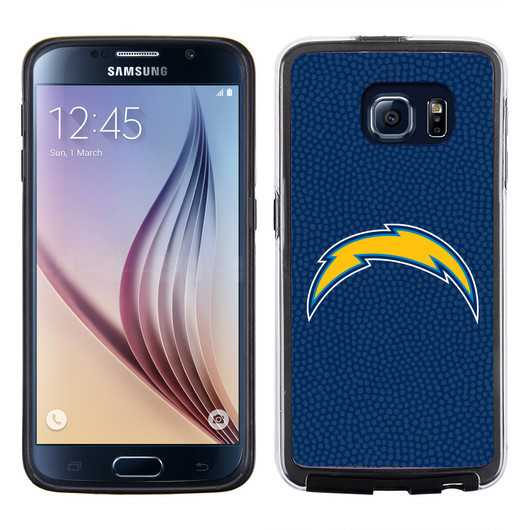 Los Angeles Chargers Phone Case Team Color Football Pebble Feel Samsung Galaxy S6 CO | B-Town Sports